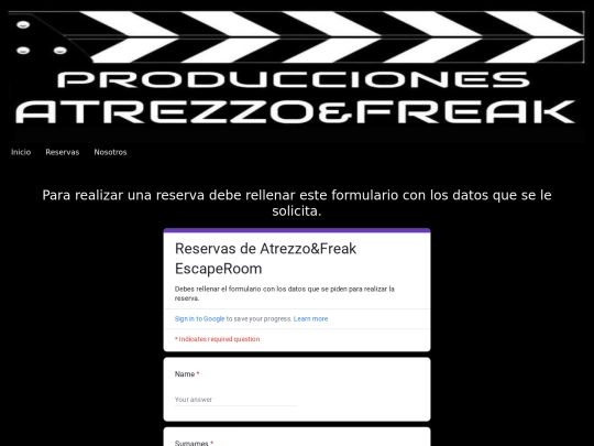 atrezzoandfreakES/reservas screenshot
