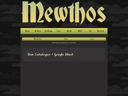 items screenshot