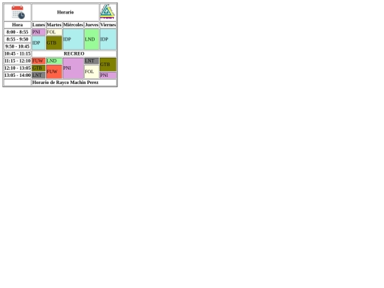 Tarea 2.5/horario screenshot