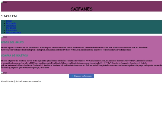 Informacion screenshot