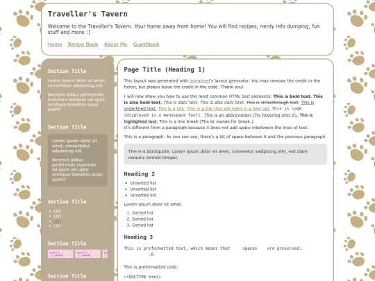 layout screenshot