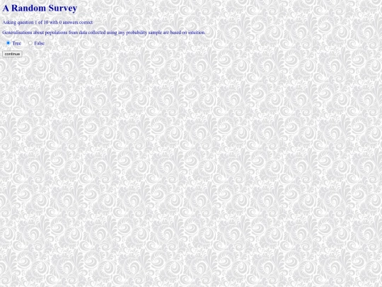This is the random survey screenshot