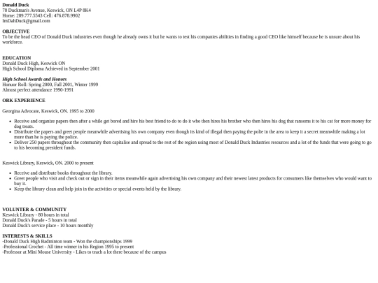 this is the Resume screenshot