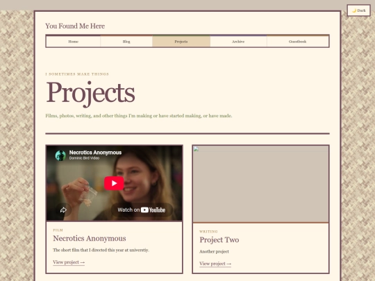 projects screenshot