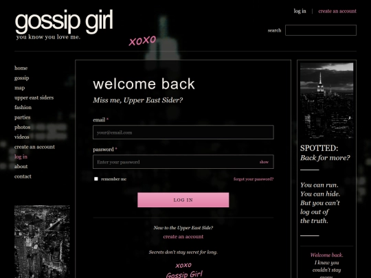 login screenshot