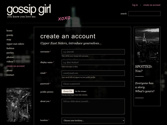 signup screenshot