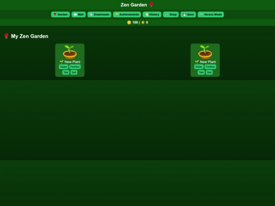 Zen garden/Almanac screenshot