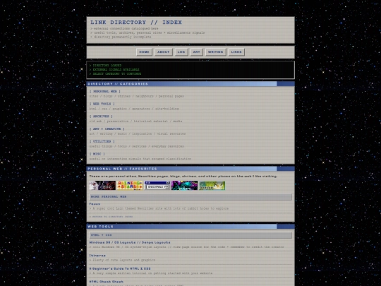 links screenshot