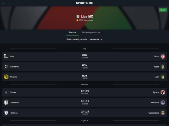 LigaMX screenshot