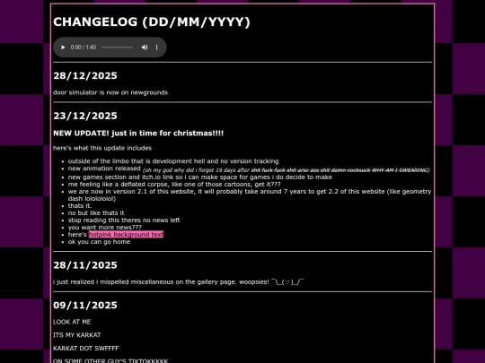 changelog screenshot