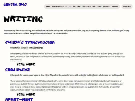 html/writing screenshot