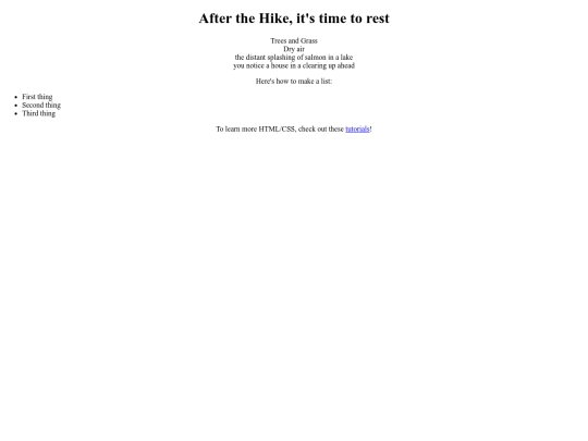 hike screenshot