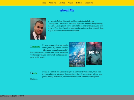about-me screenshot