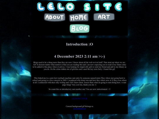 Blog screenshot