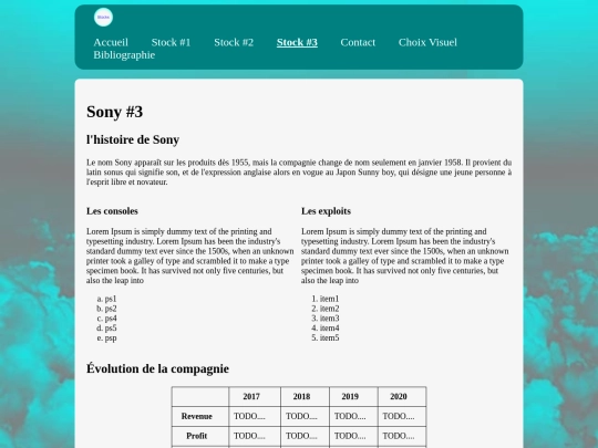html/stock3 screenshot