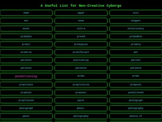 a_useful_list_4_neocreative_cyborgs screenshot
