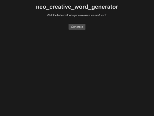 neo_creative_word_generator screenshot