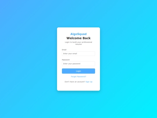 projectR/login screenshot