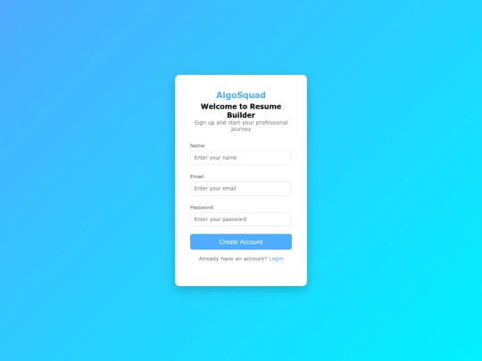 projectR/signup screenshot