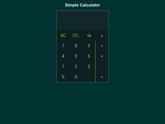 Simple Calculator screenshot