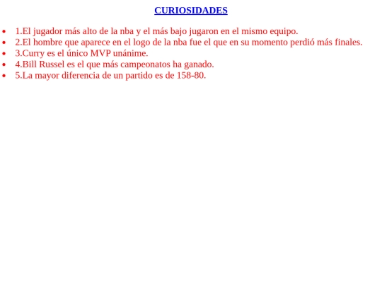 practica final final/curiosidadesnba screenshot