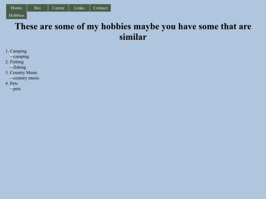 Hobbies screenshot