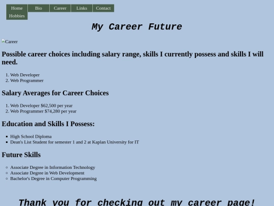 career screenshot