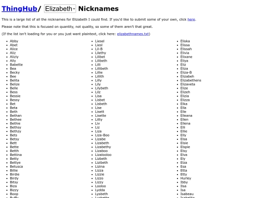 nicknames screenshot