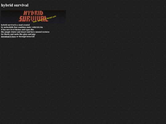 minecraft website/HS screenshot