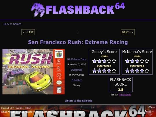 N64_Games/San_Francisco_Rush_Extreme_Racing screenshot