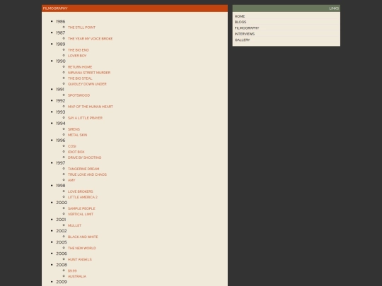 filmography screenshot