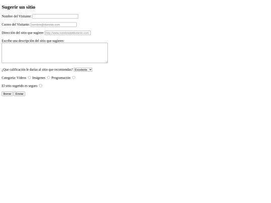 Sugerencias screenshot