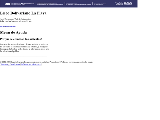 liceolaplaya/help screenshot