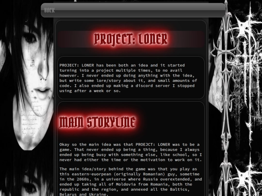 ideas/PROJECTLONER screenshot
