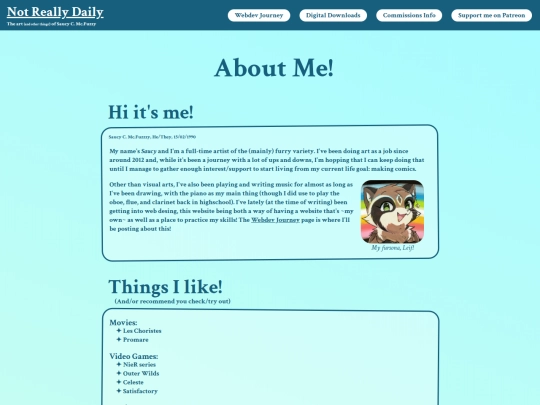 pages/about screenshot