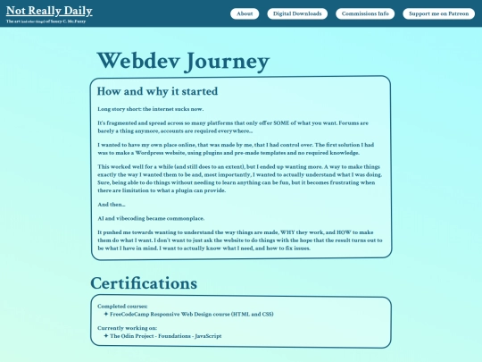 pages/webdev-journey screenshot