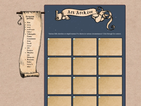 art pages/sketches screenshot