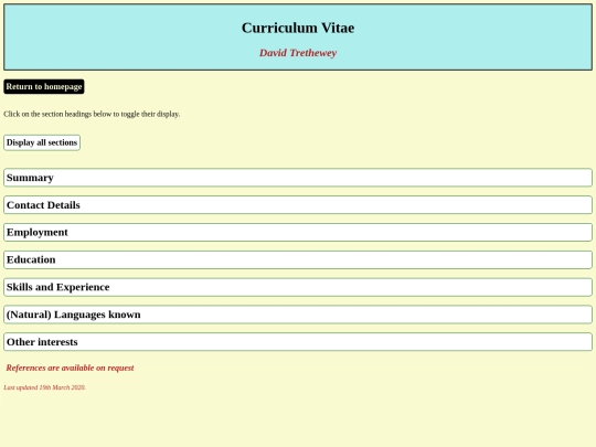 CV/CV-web screenshot