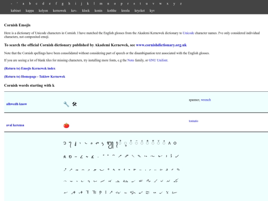 emojiskernewek/dictionary_inc_terminology_unicode_k screenshot