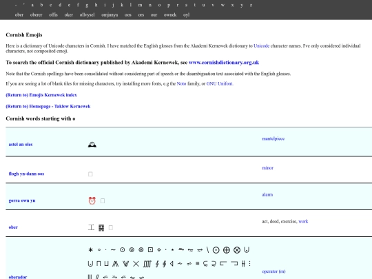 emojiskernewek/dictionary_inc_terminology_unicode_o screenshot