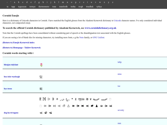 emojiskernewek/dictionary_inc_terminology_unicode_t screenshot