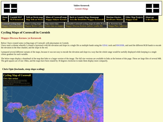 kernowcyclingmaps screenshot