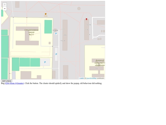 mappys/henwynleowakademi/Leaflet.markercluster-1.4.1/example/old-bugs/zoomtoshowlayer-doesnt-zoom-if-centered-on screenshot
