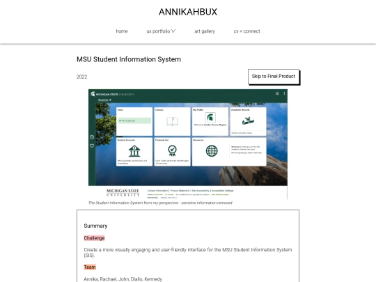 html/sis screenshot