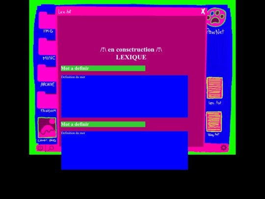 lexique screenshot