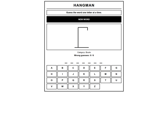 hangman screenshot