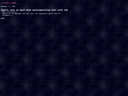 pages/debian/ignore_case_bash screenshot