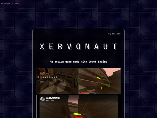 pages/xervonaut screenshot