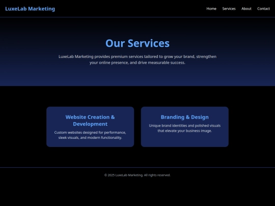 services screenshot
