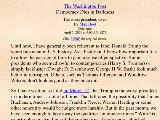 links/opinion/max boot/Worst President Ever 4-5-2020 screenshot